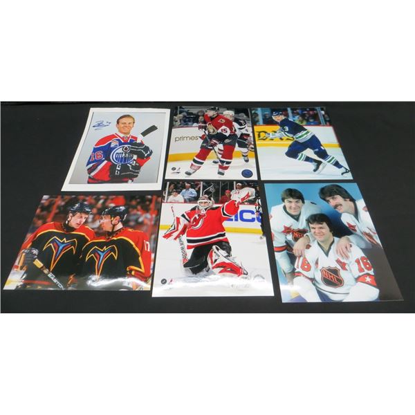 6 Hockey 8x10 Photos With 1 Autographed Photo
