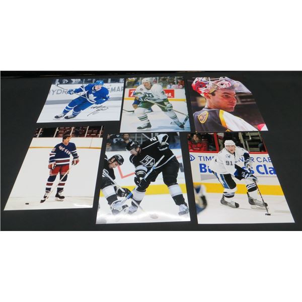 6 Hockey 8x10 Photos With 1 Autographed Photo