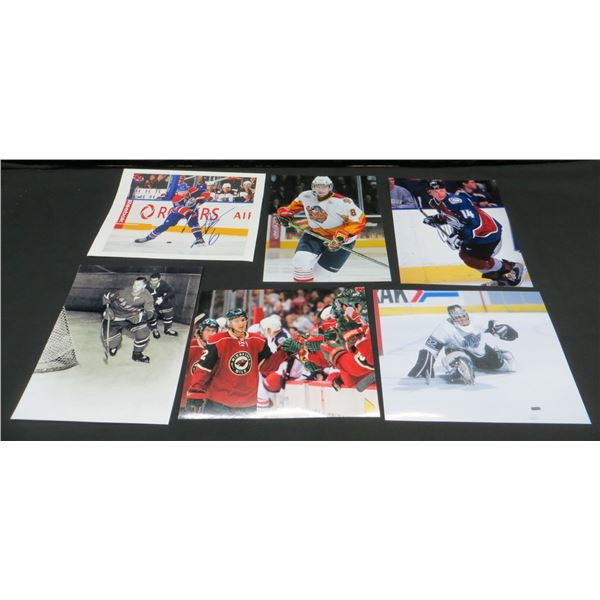 6 Hockey 8x10 Photos With 1 Autographed Photo