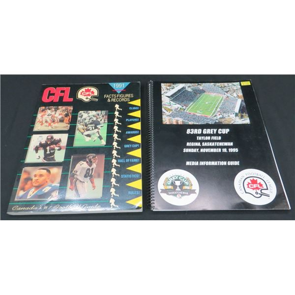 2 Various Grey Cup Fact & Record Books