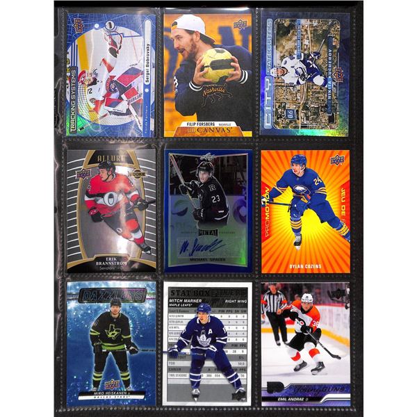 Lot of 9 Various Hockey Inserts or Rookie Cards Various Teams & Players