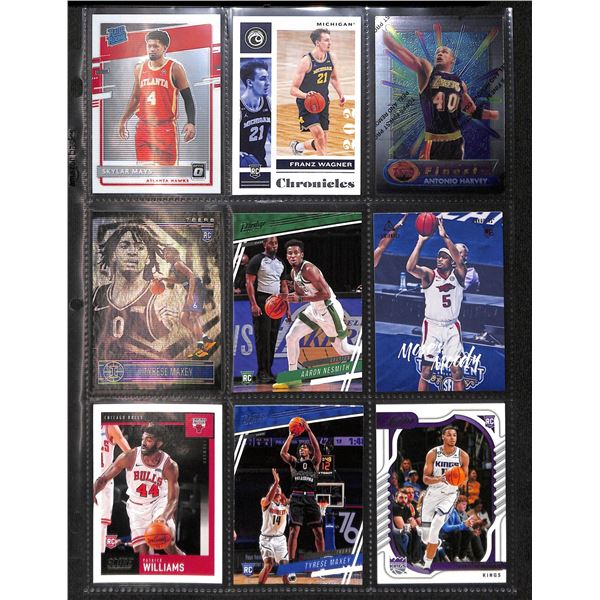 Lot of 9 Various Basketball Inserts and Rookie Collector Cards