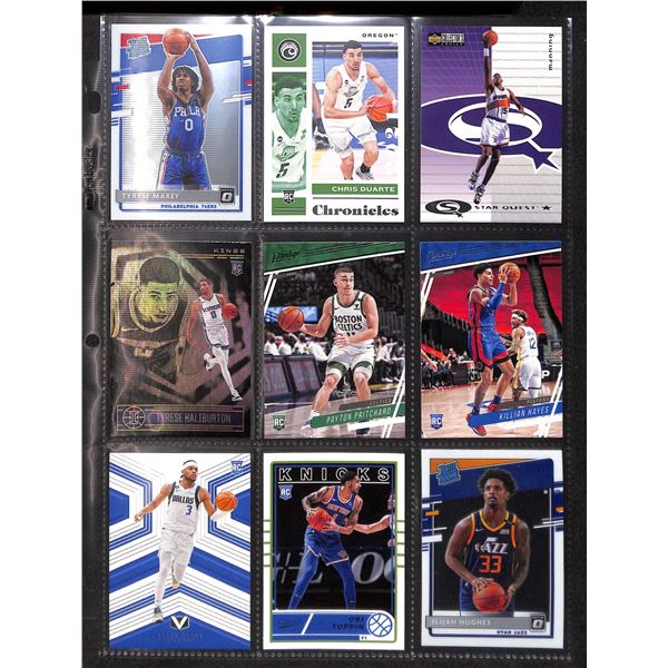 Lot of 9 Various Basketball Inserts and Rookie Collector Cards