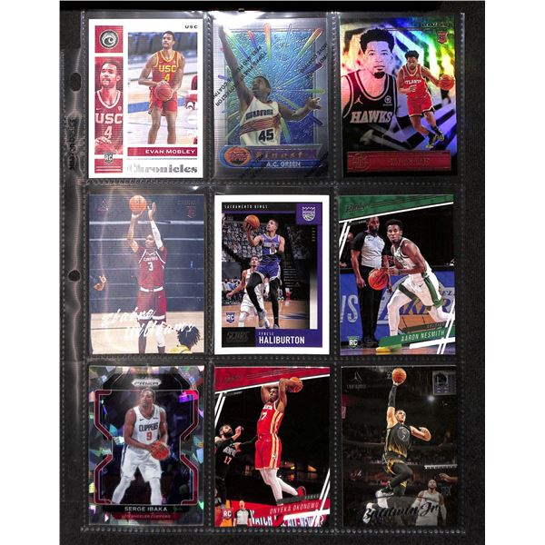 Lot of 9 Various Basketball Inserts and Rookie Collector Cards