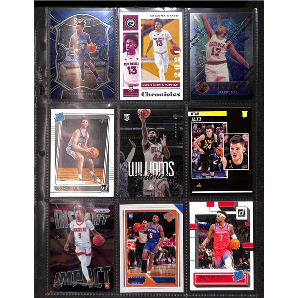 Lot of 9 Various Basketball Inserts and Rookie Collector Cards