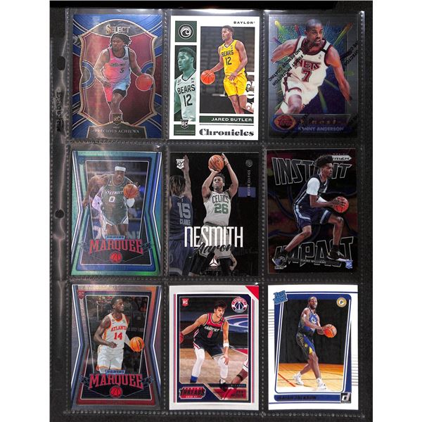 Lot of 9 Various Basketball Inserts and Rookie Collector Cards