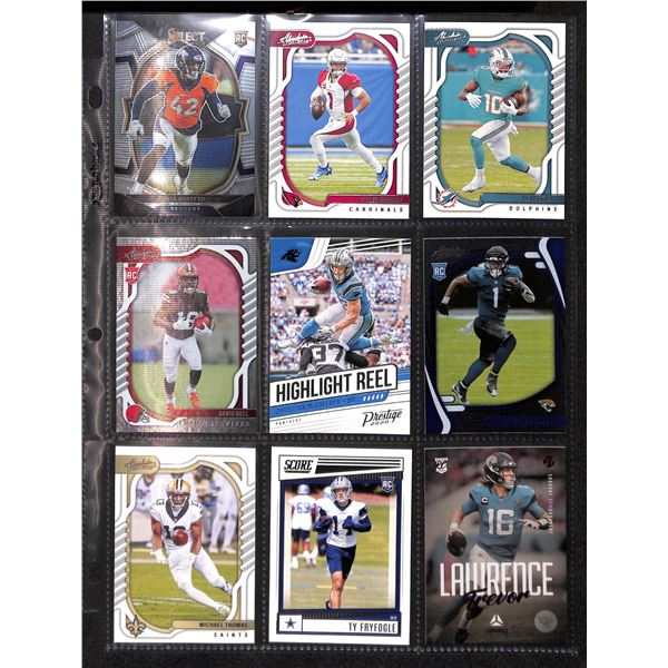 Lot of 9 Various Football Rookie & Insert Cards Various Teams & Players
