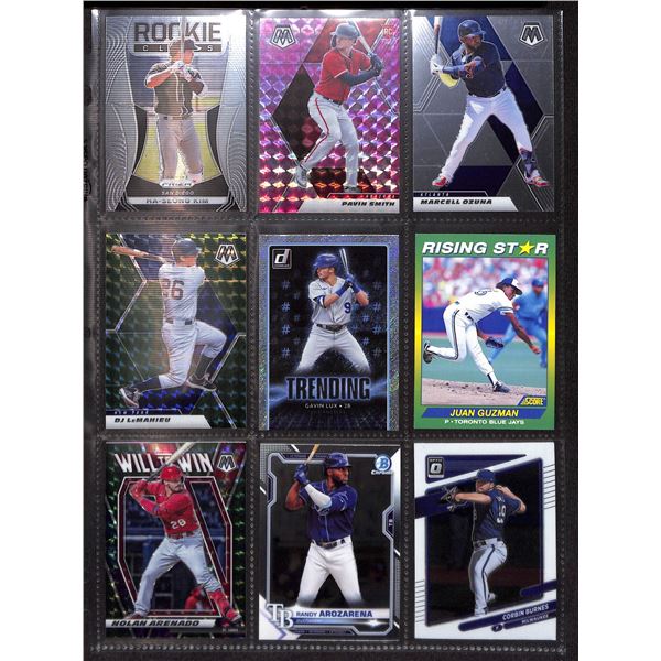 Lot of 9 Various Baseball Rookie & Insert Cards Various Teams & Players