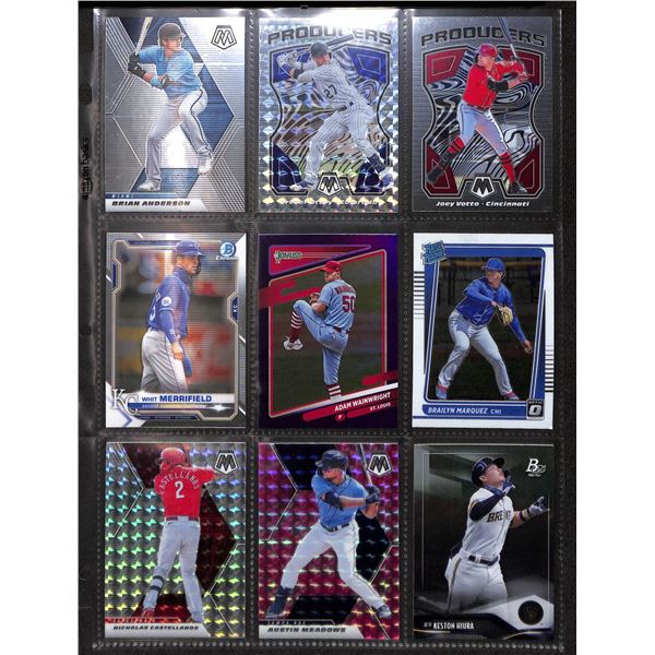 Lot of 9 Various Baseball Rookie & Insert Cards Various Teams & Players
