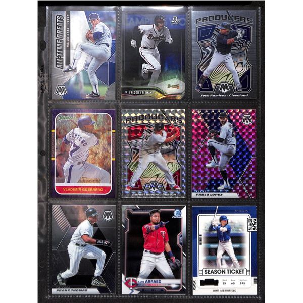 Lot of 9 Various Baseball Rookie & Insert Cards Various Teams & Players