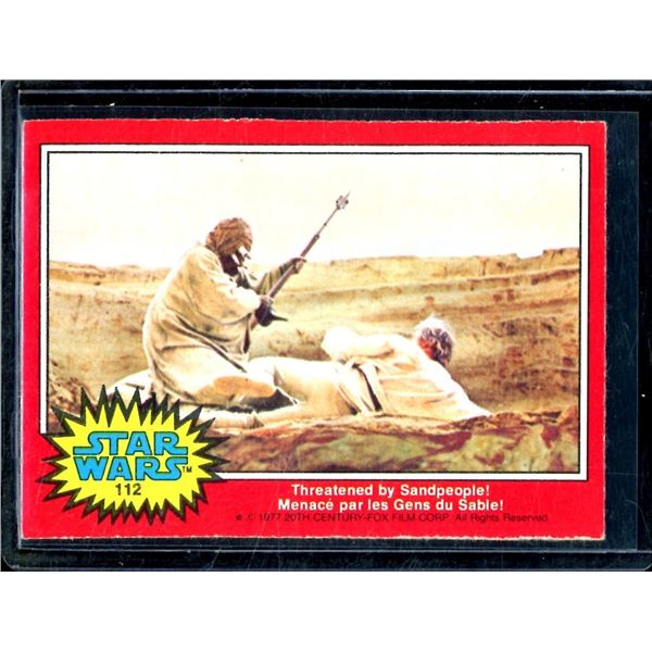 1977 O-Pee-Chee Star Wars #112 Threatened by Sandpeople!
