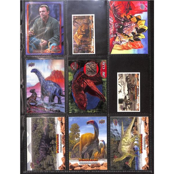 Lot Of 9 Various Dinosaurs Collector Cards