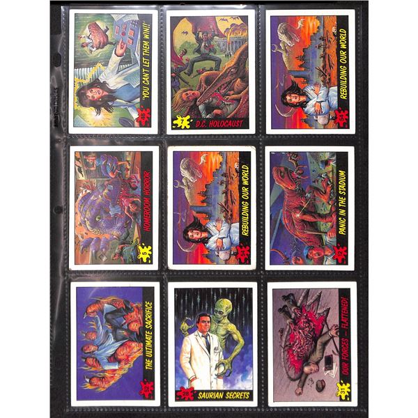 Lot Of 9 Various 1988 Topps Dinosaurs Attack Trading Cards