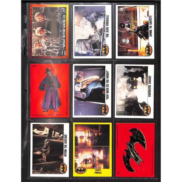 Lot Of 9 Various Batman Collector Cards