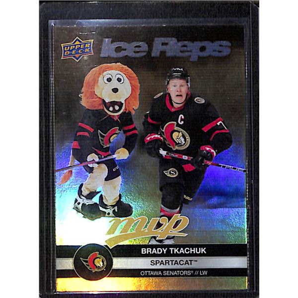 2023-24 Upper Deck MVP Ice Reps Gold #IR22 Brady Tkachuk/Spartacat