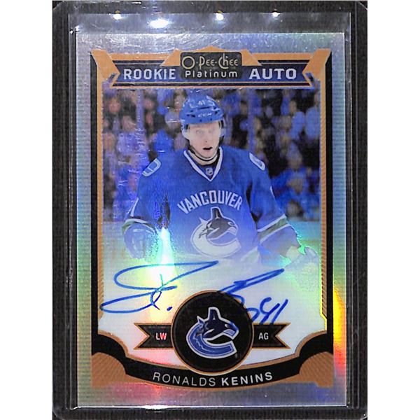 2015-16 O-Pee-Chee Platinum Rainbow #177 Ronalds Kenins Autograph