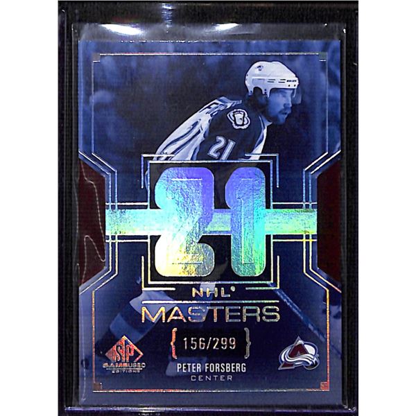 2025-26 SP Game Used NHL Masters #NM89 Peter Forsberg 156/299