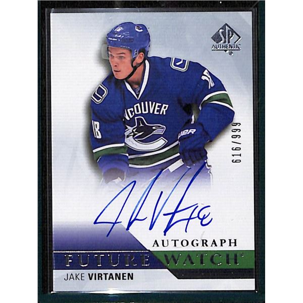 2015-16 SP Authentic #277 Jake Virtanen AU RC 616/999 BV $35
