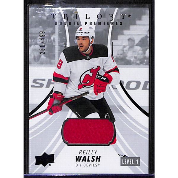 2022-23 Upper Deck Trilogy Black #110 Reilly Walsh JSY 280/499