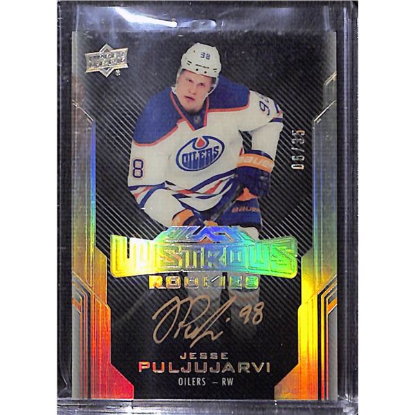 2016-17 UD Black Gold Spectrum #66 Jesse Puljujarvi Auto 6/35 BV $60
