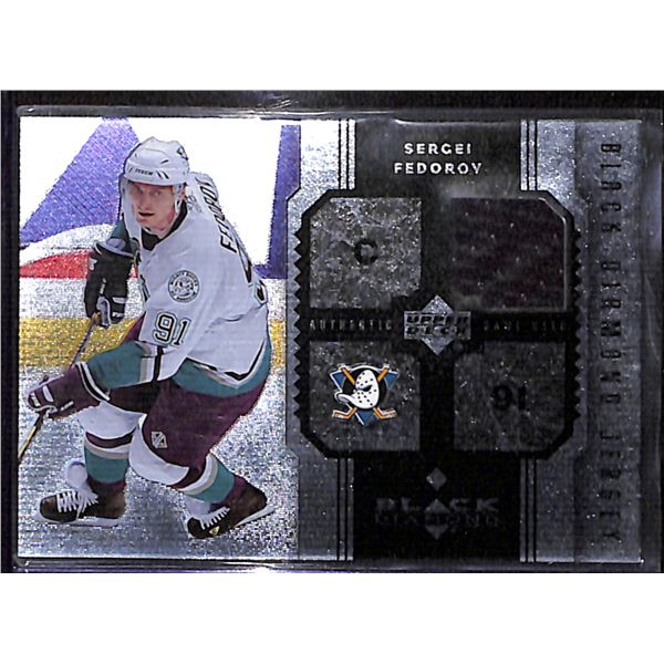 2005-06 Black Diamond Jerseys #JSF Sergei Fedorov