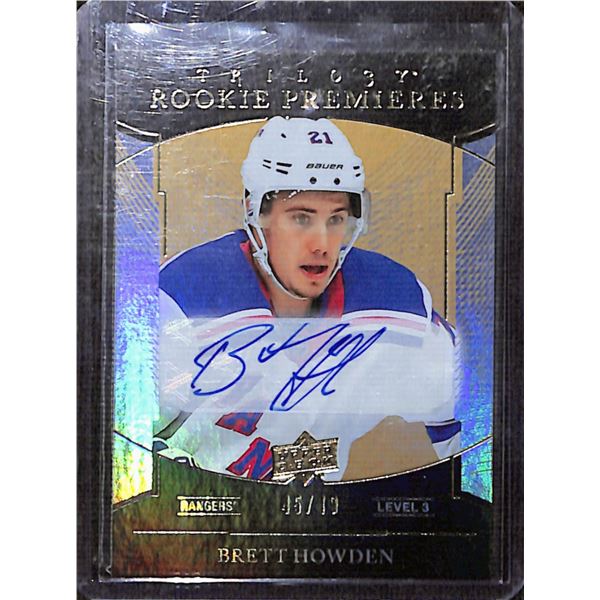 2018-19 Upper Deck Trilogy #126 Brett Howden Rookie Auto 45/49 BV $75