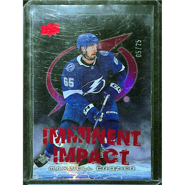 2024-25 Upper Deck Overtime Imminent Impact Red Foil #II24 Maxwell Crozier 5/25