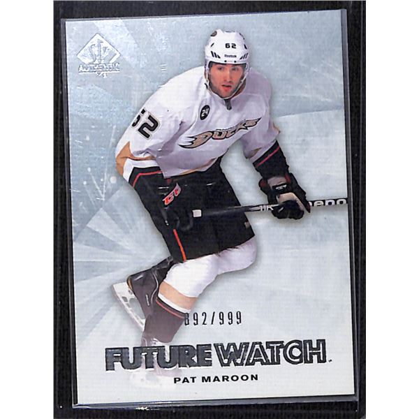 2011-12 SP Authentic #182 Pat Maroon RC 892/999