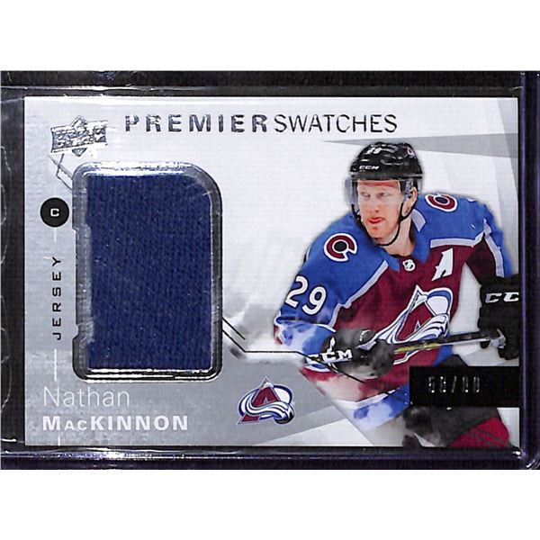 2018-19 Upper Deck Premier Premier Swatches #PSNM Nathan MacKinnon 58/99 BV $35