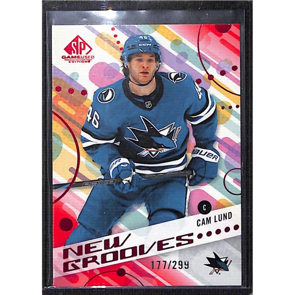 2025-26 SP Game Used New Grooves Red #NG4 Cam Lund 177/299