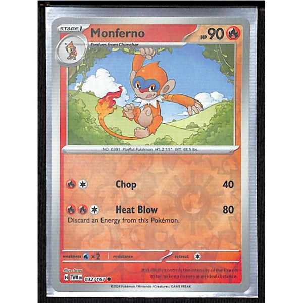 Pokemon Monferno - 032/167 Reverse Holo Twilight Masquerade
