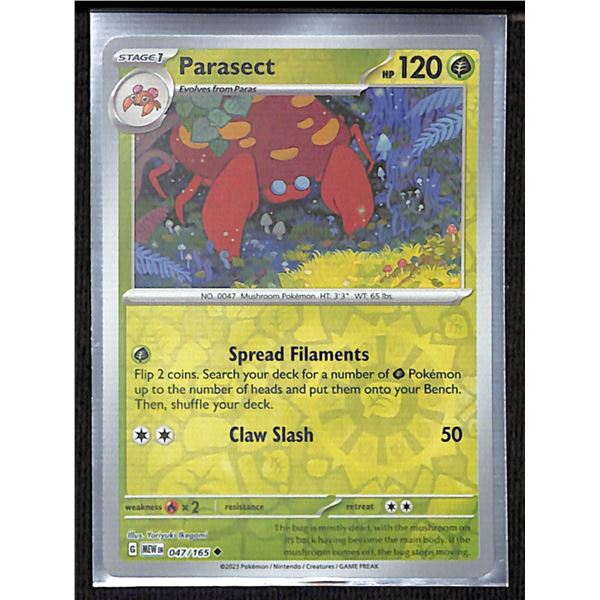 Pokemon Parasect - 047/165 Reverse Holo 151