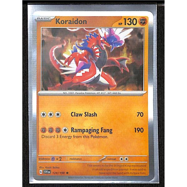 Pokemon Koraidon - 124/198 - Rare Holo Scarlet & Violet