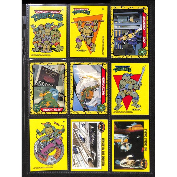 Lot Of 9 Various Teenage Mutant Ninja Turtles Collector Cards