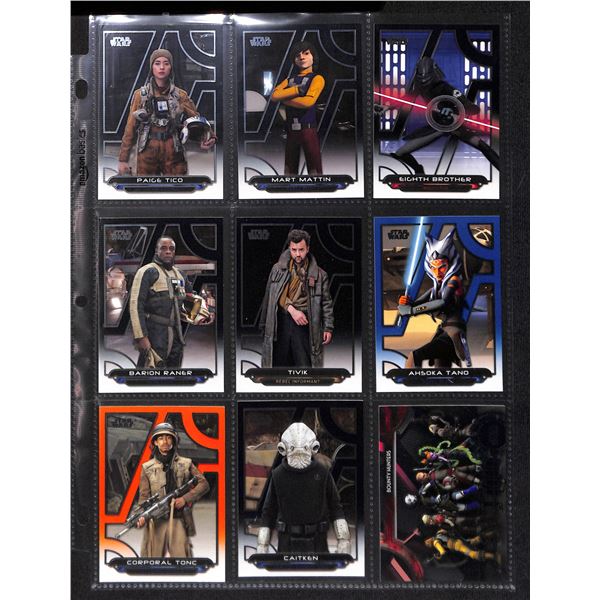 Lot of 9 Various Star Wars Collector Cards