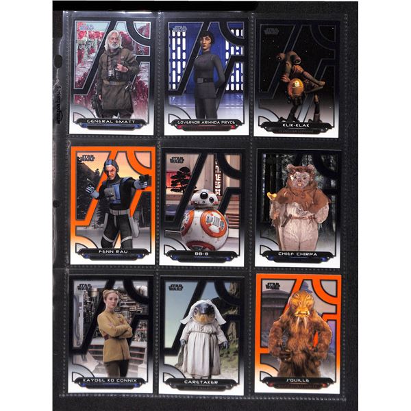 Lot of 9 Various Star Wars Collector Cards
