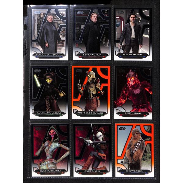 Lot of 9 Various Star Wars Collector Cards