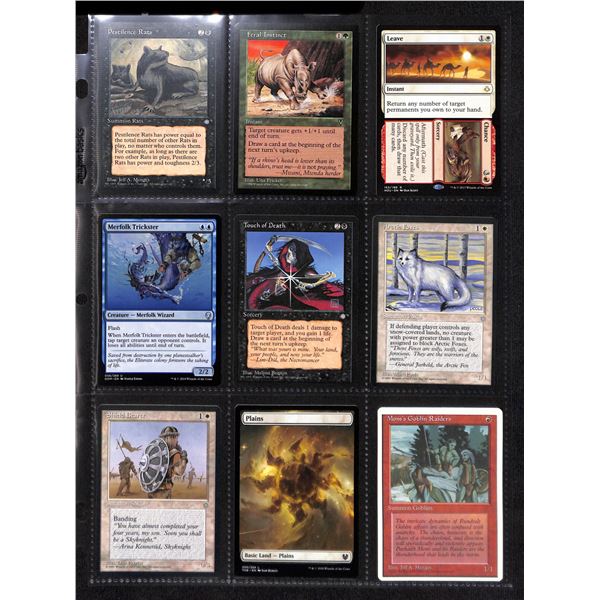 Lot Of 9 Various Magic The Gathering Cards Various Sets & Colors