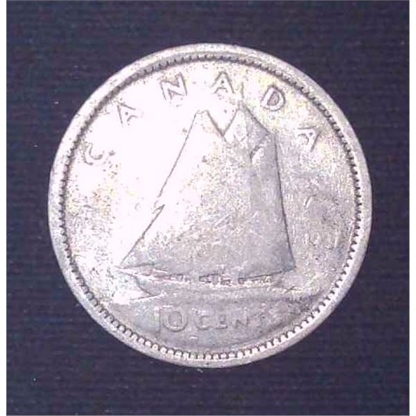 1937 Canadian Silver 10 Cent Coin