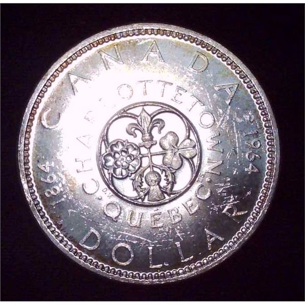 1964 Canadian Silver $1 Dollar Coin