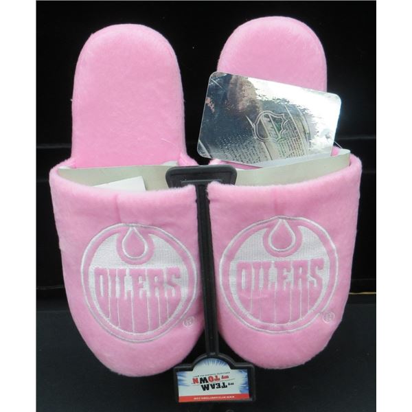 New Ladies Edmonton Oilers Slippers Size 7-8 Medium