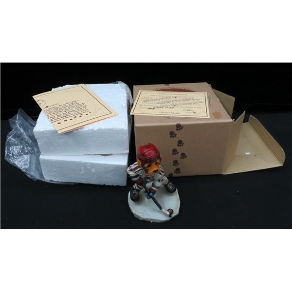 Barkley Crossing Puppy Dog Ice Hockey Figurine Canuck With COA