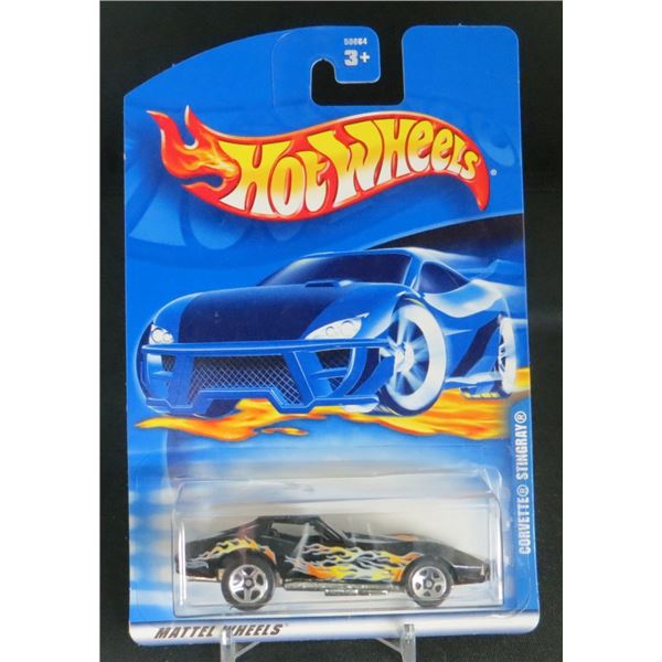 Hot Wheels Corvette Stingray Black With Flames