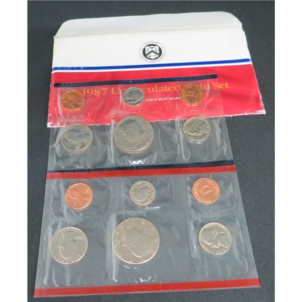 1987 Uncirculated Coin Set U.S Mint Original Government Packaging