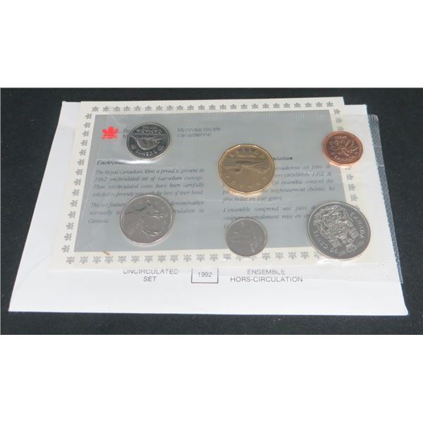 Royal Canadian Mint 1992 Uncirculated 6 Coin Collector Set