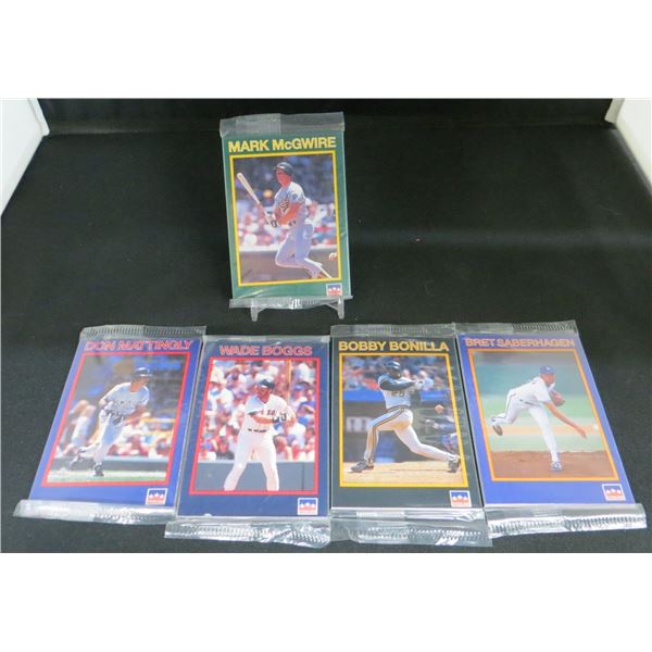 5 Sealed Baseball Packs 1990 Starline Long John Silvers Collector Cards
