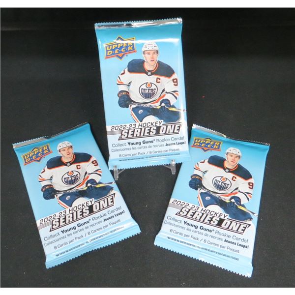3 Sealed Packs 2022-23 Upper Deck Series 2 Hockey 8 Cards Per Pack