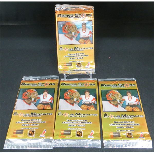 4 Sealed Packs 2003-04 Duracell Rising Stars Goalie Edition