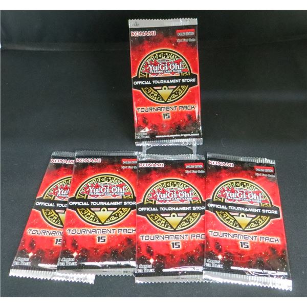 5 Sealed Packs Of Yu-Gi-Oh Official Tournament Store Tournament Pack #15