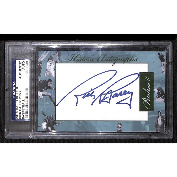 2014 HA Peerless II Rick Barry Basketball Autograph 23/27 PSA/DNA Certified BV $100